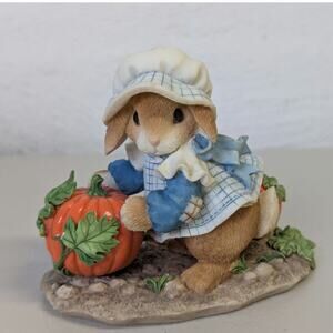 My Blushing Bunnies Love Grows a Bounty of Blessings Enesco Rabbit Figurine Fall